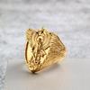 Vintage Stainless Steel Men's Ring Solid Punk St. Michael's Angel Dragon Slayer Ring