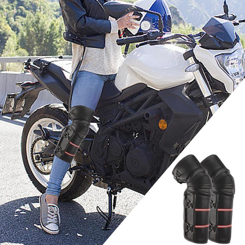 Winter Electric Motorcycle Knee Guards Riding Waterproof Cold Collision Resistant Warm PU Windproof Thickened Leg and Knee Guard