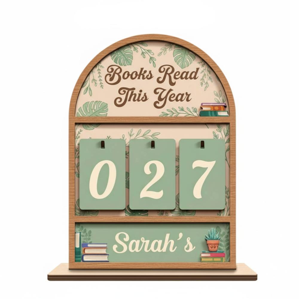 Деревянный Трекер Чтения Книг Настольный Портативный Трекер Чтения Вывеска Подарок Любителям Книг Изделие Ручной Работы Счетчик Чтения