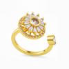 Luxury Rotatable Zircon Index Ring for Women with Personality