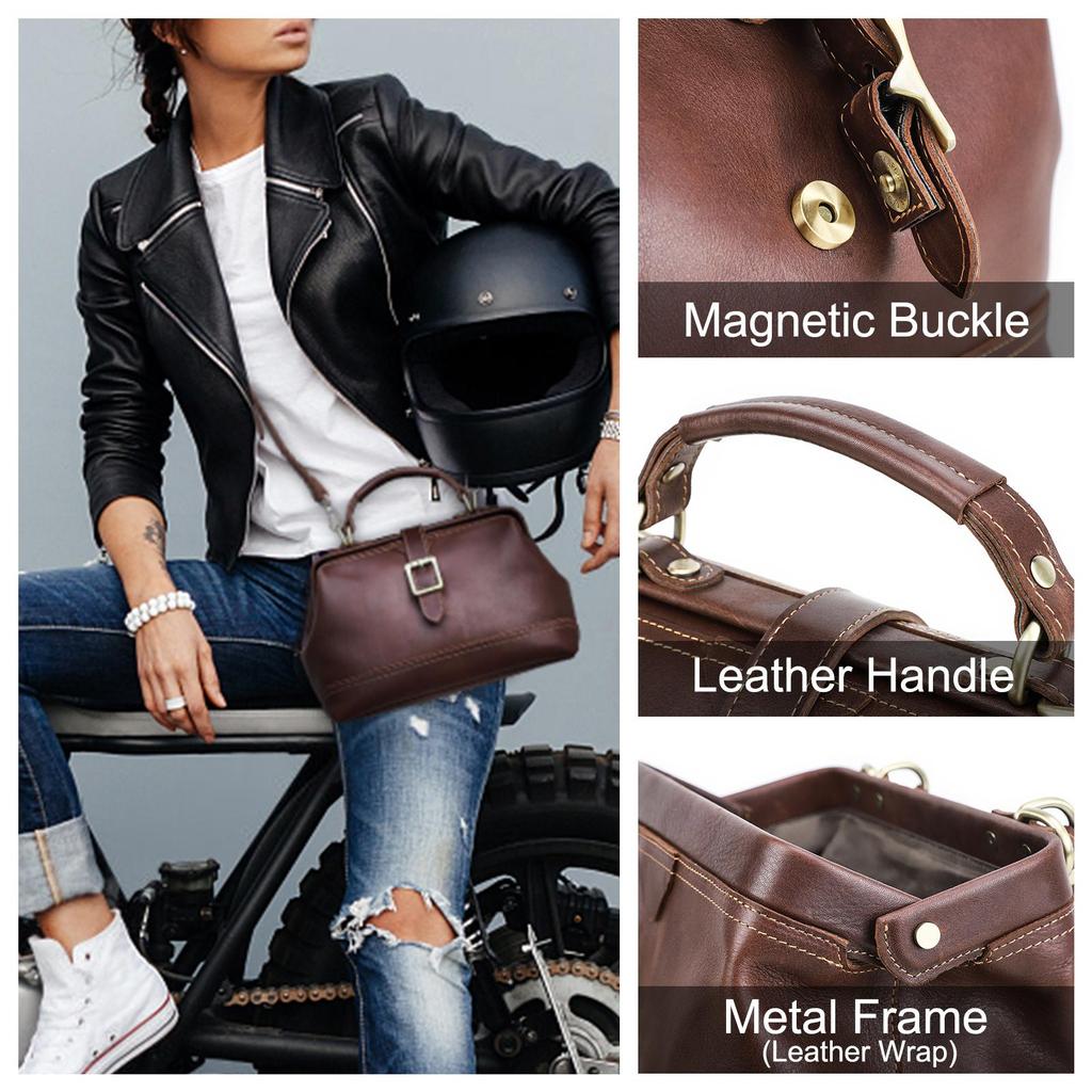 CONTACT'S Genuine Leather Women's Handbag Lady Fashion Totes Bag Large Capacity Crossbody Bag Leather Shouler Bags