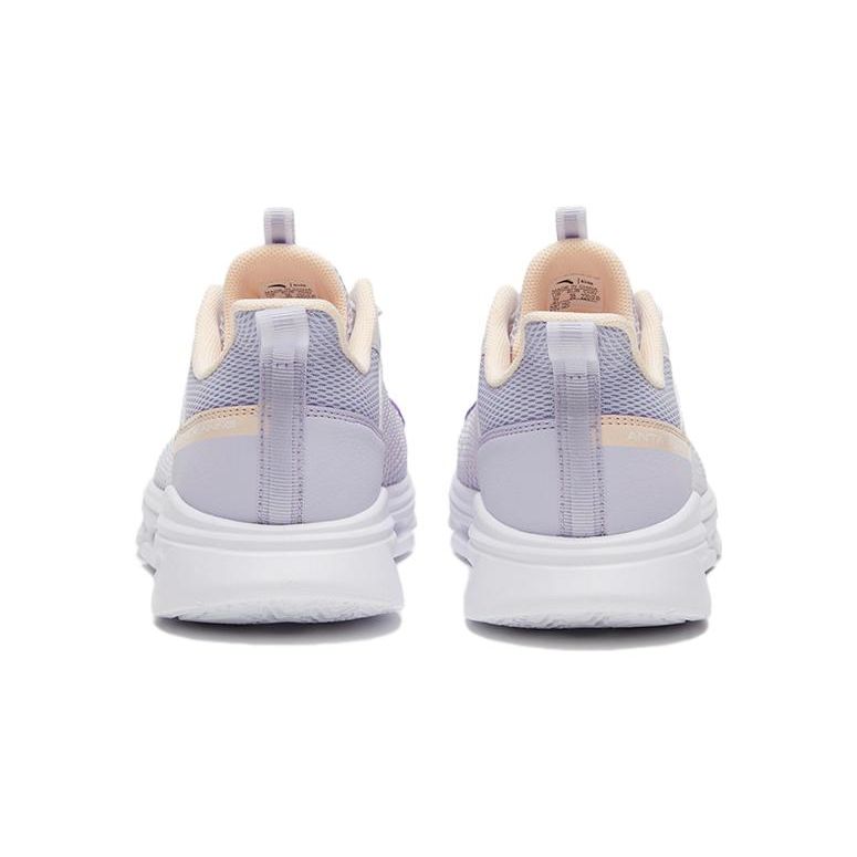 Anta Kids Non-Slip Wear-Resistant Lightweight Low-Top Running Shoes Kids Sneakers White Purple 322335520-3