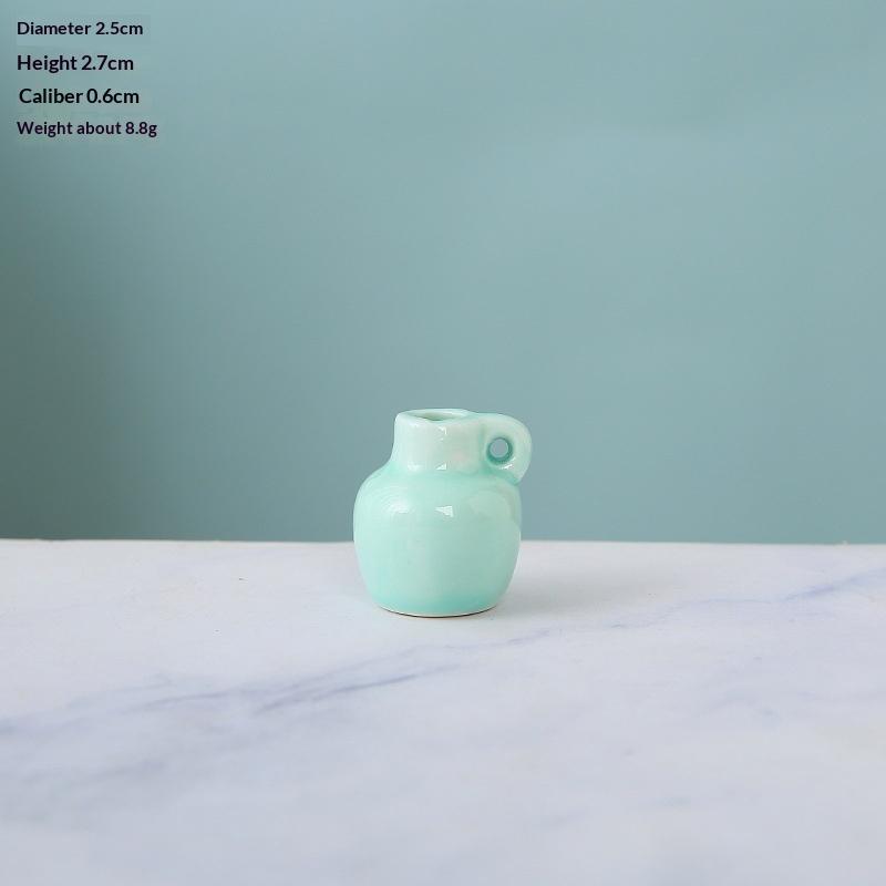 1Pcs Dollhouse Creative DIY Flower Arrangement Decorative Object For Home Kitchen Decoration Mini Ceramics Vase Fridge Magnet