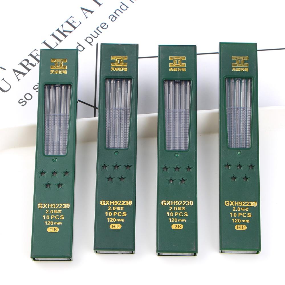 2.0mm 10Pcs/Box 2B HB Mechanical Pencil Lead Refill School Office Stationary 2.0mm 10Pcs/Box 2B HB Mechanical Pencil Lead Refill School Office Stationary