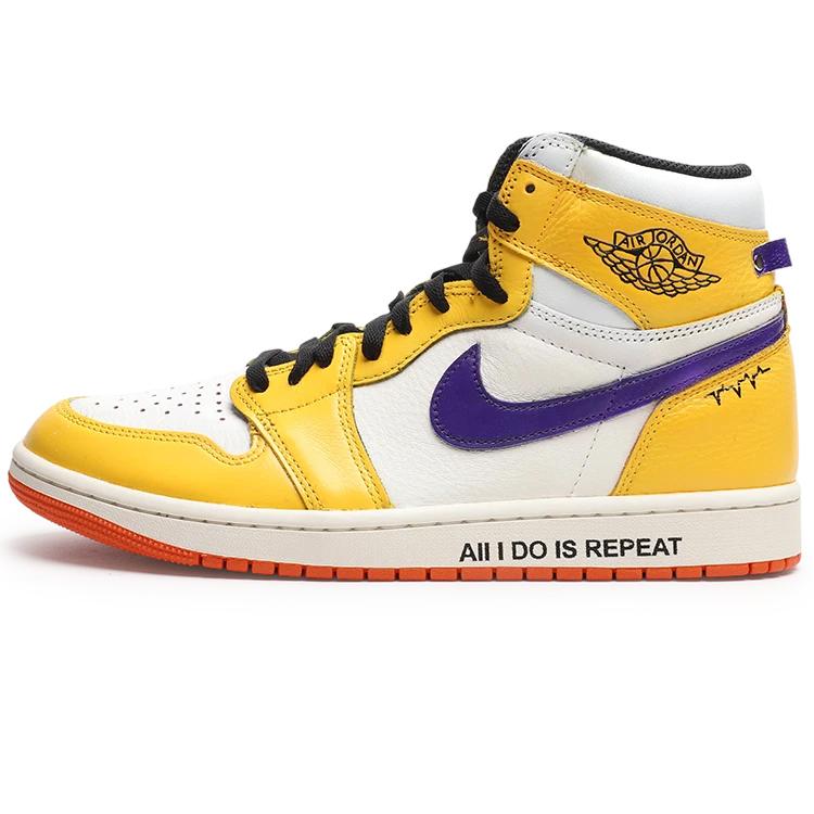 Jordan Air Jordan 1 2025 Retro Cushioning, Wear Resistant High top Vintage Basketball Shoes Unisex DZ5485-008(Team130-VAM)