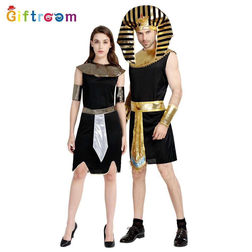 Couples Egyptian Chic Costume Set Featuring Majestic Pharaoh And Queen For Event Any