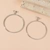 Oversized Round Hoop Clip On Earrings for Women, Elegant Sophisticated European Style Statement Jewelry