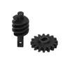 RC Hardened Steel Differential Gears Set 16T Replacement Differential Gear for Axial SCX24 1 24 RC Cars Black