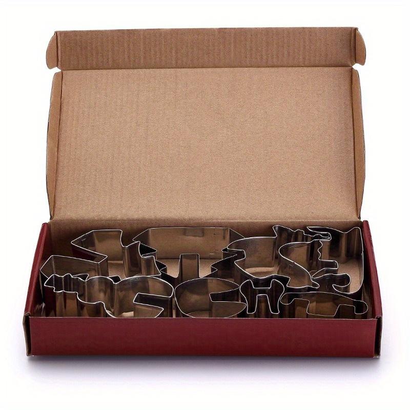 Stainless Steel 3D Cookie Mold Reindeer Christmas Tree 18 Piece Set Christmas Cookie Mold Halloween Cookie Mold