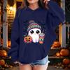 Kids Halloween Printed Hoodie, Loose Fit Casual Pullover for Boys Girls