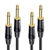 Cable Matters 2-Pack Guitar Cables, 1.8m Shielded, 6.35mm Mono Plug To TS Straight Plug, for Instruments