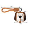 Cute Cartoon Leather Dog Pendant Keychains For Women Bag Pendant Car Key Chains  Backpack Decoration Accessories Gifts