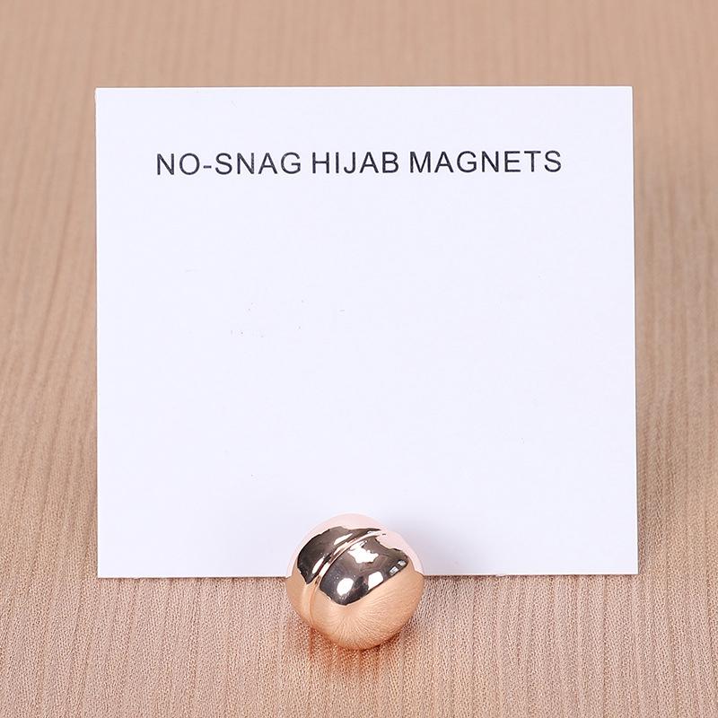 1 Pair Matte Magnet Hijab Pins Magnetic Brooch Headscarf Women Shawl Strong Magnetic Button Headscarf Accessories Mix Color