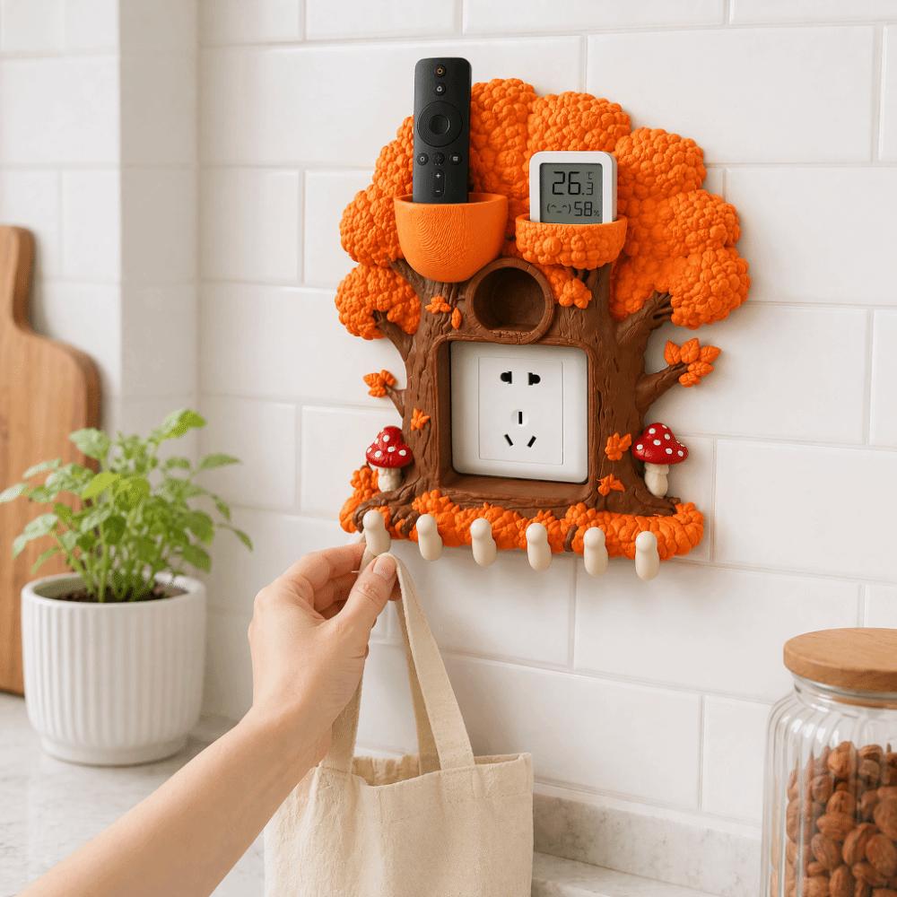 Creative Key Hook 3D Printed Light Switch Sleeve Protective Remote control storage  Home Decoration