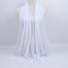Women Chiffon Prayer Shawl Solid Color Versatile Turban Beach Towel