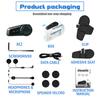 Maxto M2 Motorcycle Helmet Bluetooth Headset Intercom 6 Riders 1000M FM MP3 Helmet Casco Interphones Waterproof IP67  BT5.0