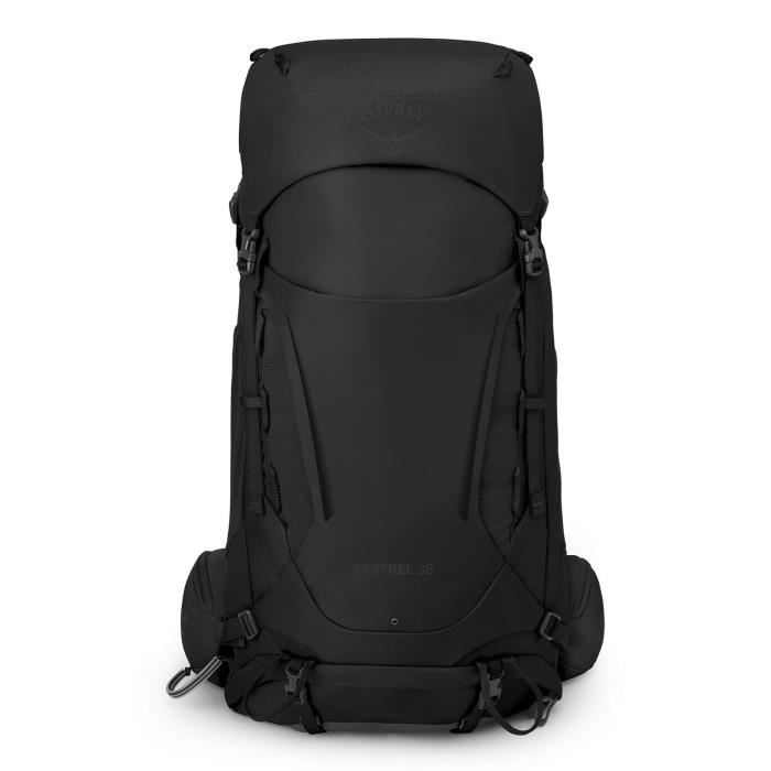 Sac à dos de randonnée - osprey - kestrel 38 s/m - noir - matériau durable - housse de pluie incluse