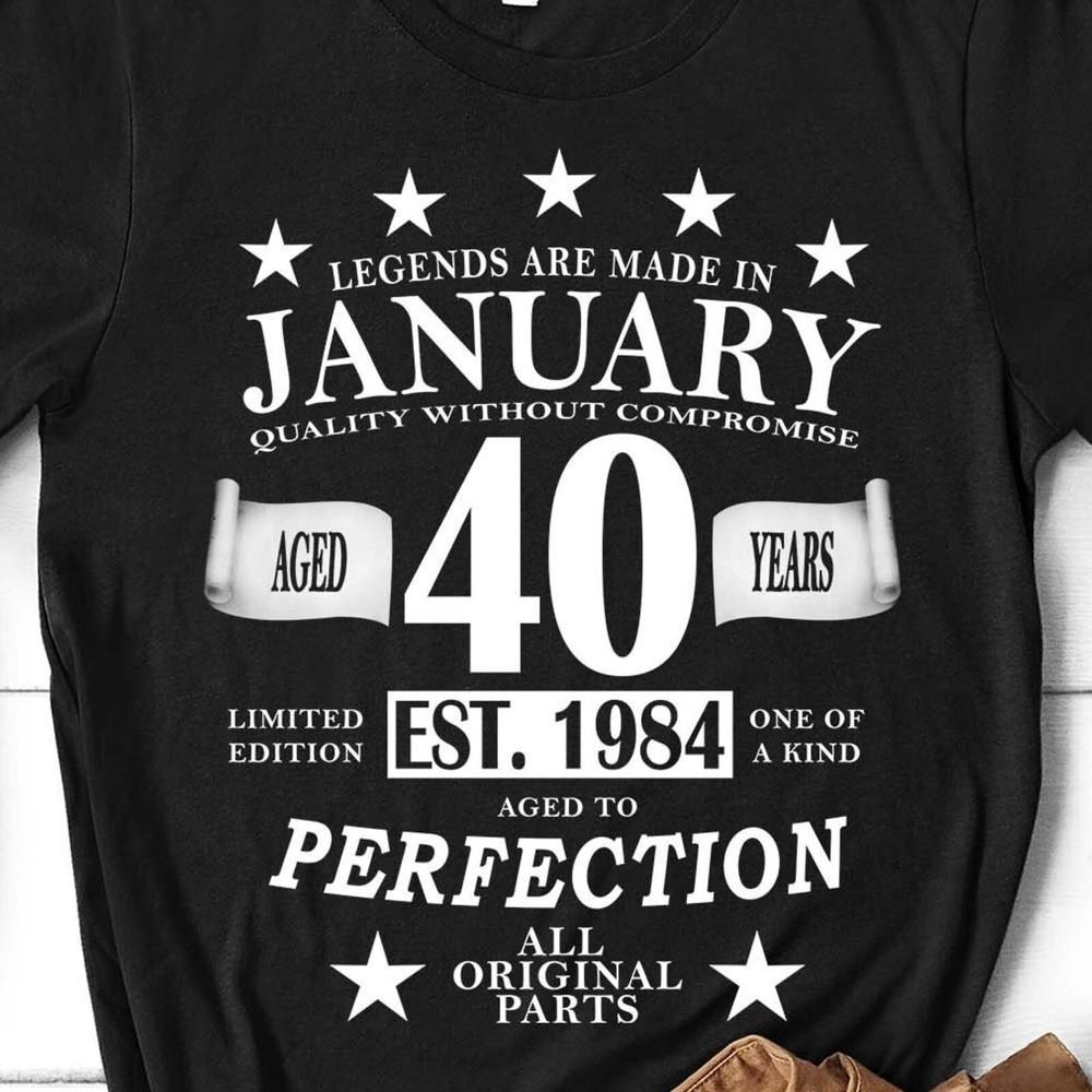 Legendary 40th Birthday T-Shirt, Big 40th Birthday Shirt, Born In 1984, #26 Unisex T-Shirt XXXXL