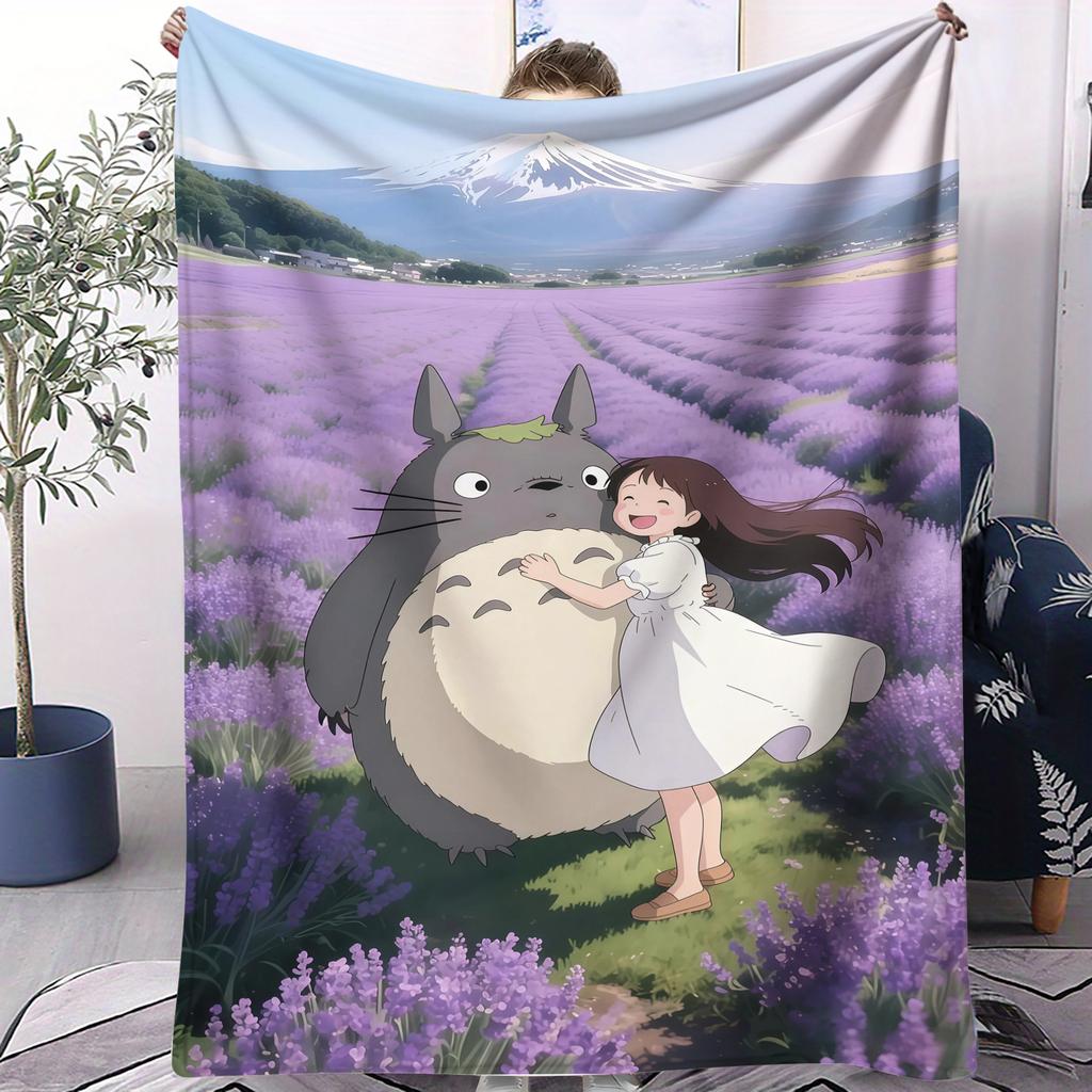 Klassische Cartoon Anime TTotoros Decke Für Büro Reisen Komfort Freizeit Camping Reise Multifunktionale Universelle Decke Ventilator Geschenk