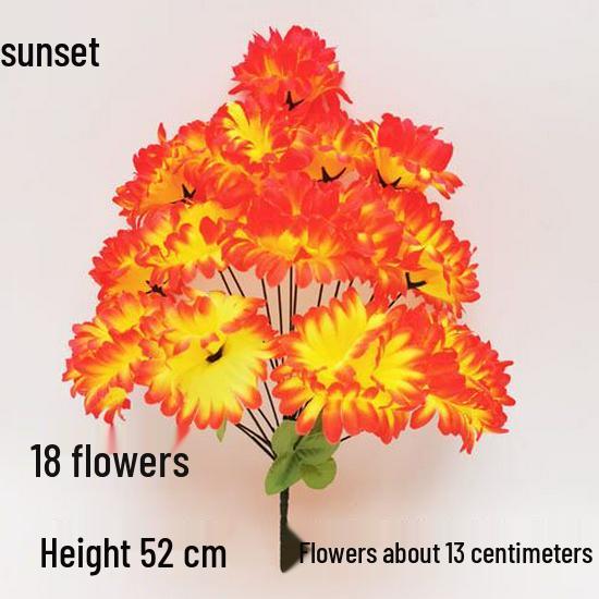 Chrysanthemum Silk Flowers for Qingming Festival Grave Offerings