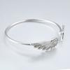 Women's Fashion Silver Color Rhinestone Angel Wings Bangle Cuff Bracelet Jewelry