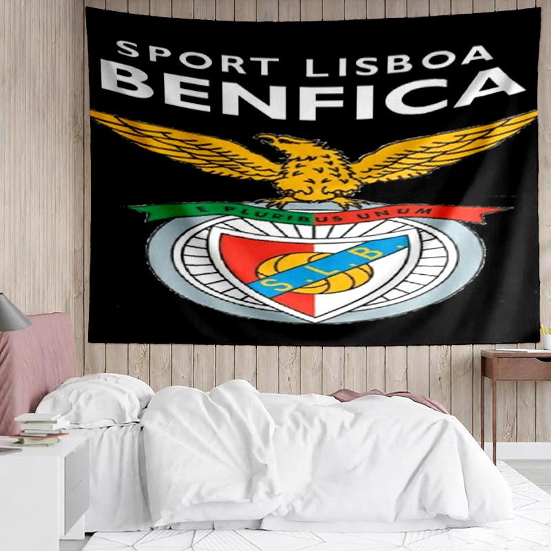Benfica Print Tapestry, Backdrop, Easy Setup, Ideal for Bedroom, Office & Living Room, with Aesthetic Wall Hanging Decor.