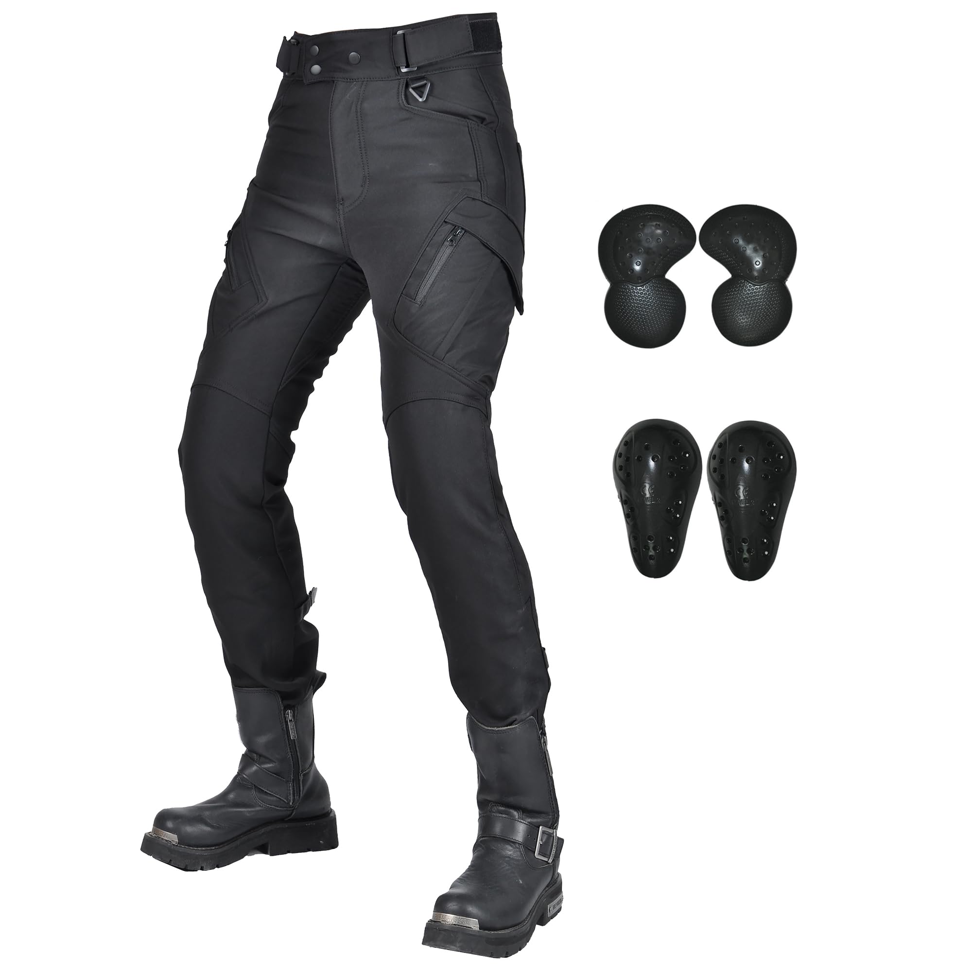 

RENHE Зимние мотоциклетные термоштаны для райдера с флисовой подкладкой и водонепроницаемые и ветрозащитные гоночные штаны для тепла и размера 2XS Женские штаны, чёрный