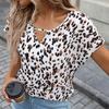 European and American New Printed V-neck Short-sleeved Women's Clothing