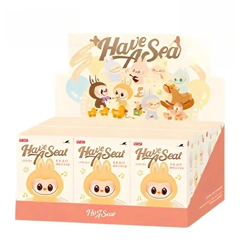 100% Original Labubu Has A Seat And Macaron Vinyl Face Doll Backpack Decorated Pendant For Surprise Blind Box Girl Mystery Gifts