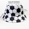 Soccer Themed Bucket Hat Light Weight Breathable Polyester Fisherman Cap For Running Cycling Football Outdoor Sports