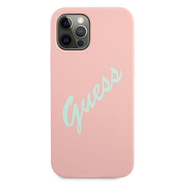 Guess Guhcp12Llsvspg Iphone 12 Pro Max 6,7 Różowo Zielony/Green Pink Hardcase Silicone Vintage