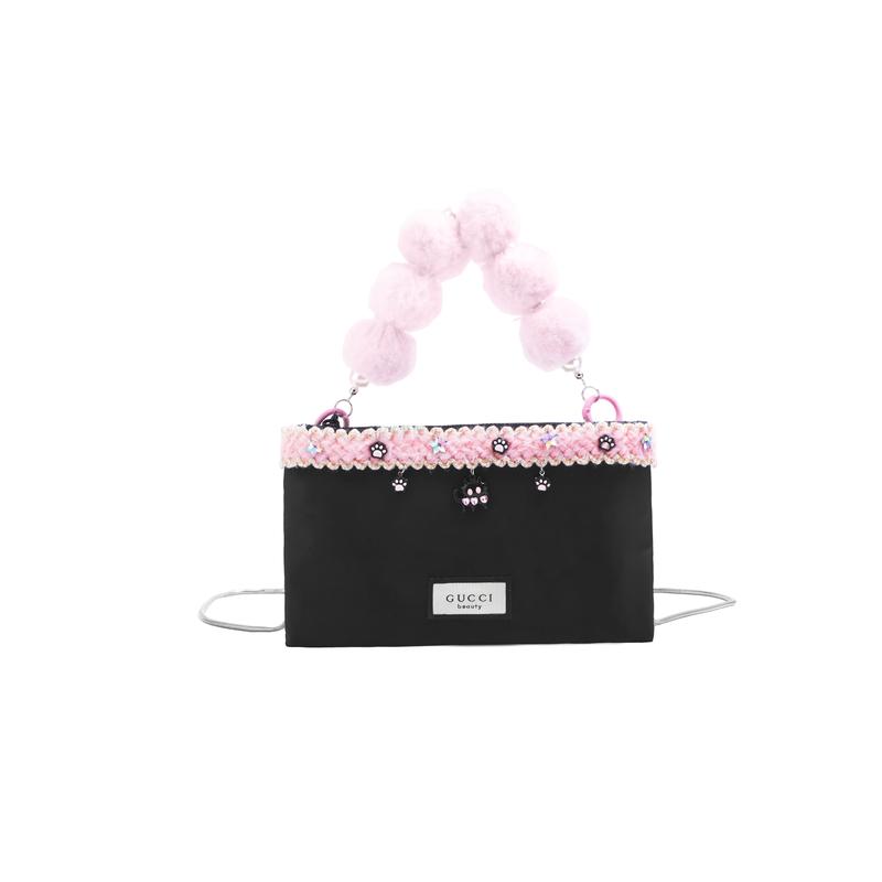 Gucci DIY Style Cosmetic Bag Dingduo canvas black rose sweet dream, exquisite, sweet, elegant, girly Black rose sweet dream