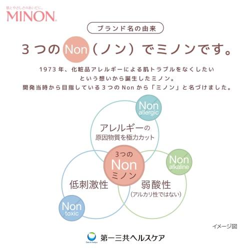 Minon Whole Body Shampoo, Smooth Type, Main Bottle, 450mL, Body Soap, Sensitive Skin, Prevents Rough Skin, Moisturizes, Prevents Dryness, Weakly Acidi