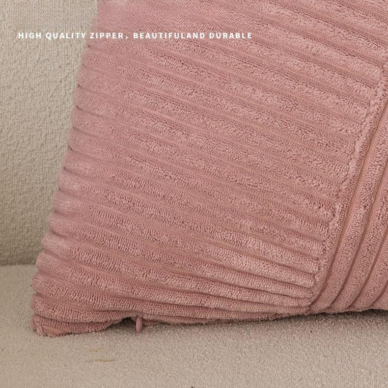 Corduroy Pillowcase Modern Minimalist Pillow Cover Living Room Sofa Cushion Cover Solid Color Waist Pillowcase Backrest Pillowcase