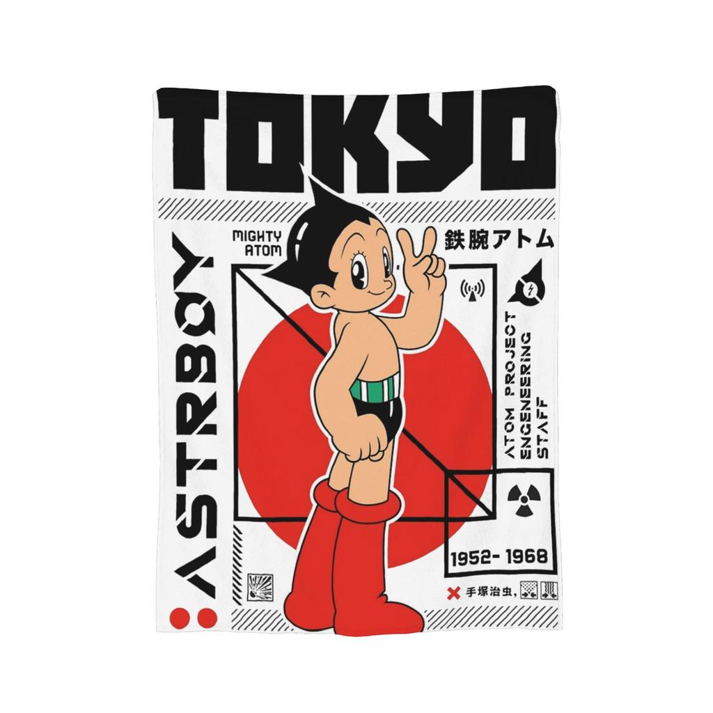 Astro Boy Bauplan Strickdecke Astroboy Anime Fleece Überwurfdecke Sommer Klimaanlage Bedruckt Weich Warm Bettüberwürfe,
