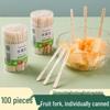 ZISIZ Disposable Bamboo Fruit Fork Set