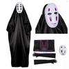 Costum Cosplay Japonez Omul Fără Față Unisex Halloween Anime Petrecere de Carnaval Haine pentru Adulți Inclusiv Mască de Fantomă Mănuși Comic Con