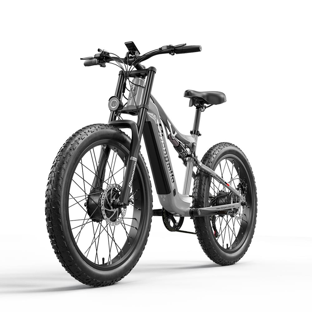 Shengmilo S600 Electric Bike - 2000W Dual Motor, Samsung 17.5Ah Battery, Shimano 7-Speed, Fat Tire 26×3.0 for All-Terrain Riding