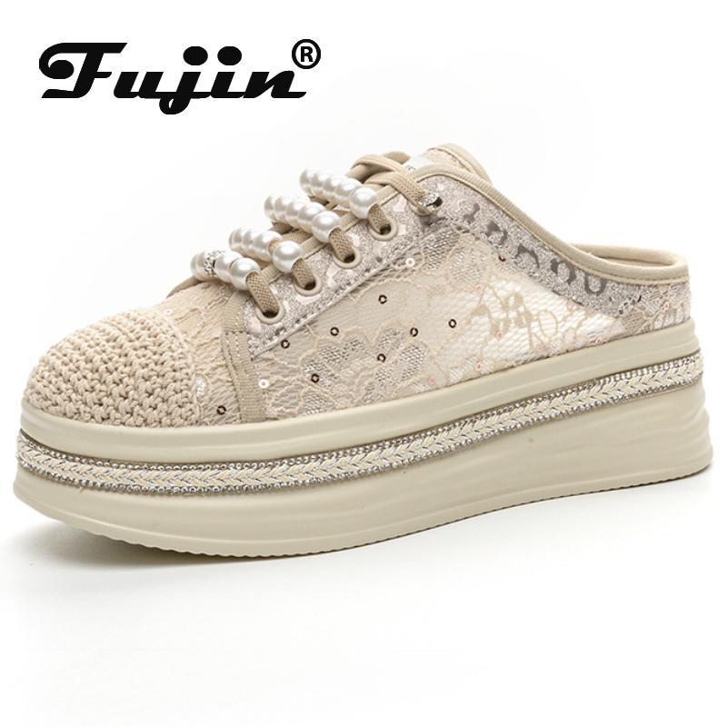 

Koznoy/5 см, новые удобные синтетические сандалии из эластичной ткани, летние блестящие тапочки Fsahion, массивные кроссовки, женские сандалии, обувь 35 чёрный