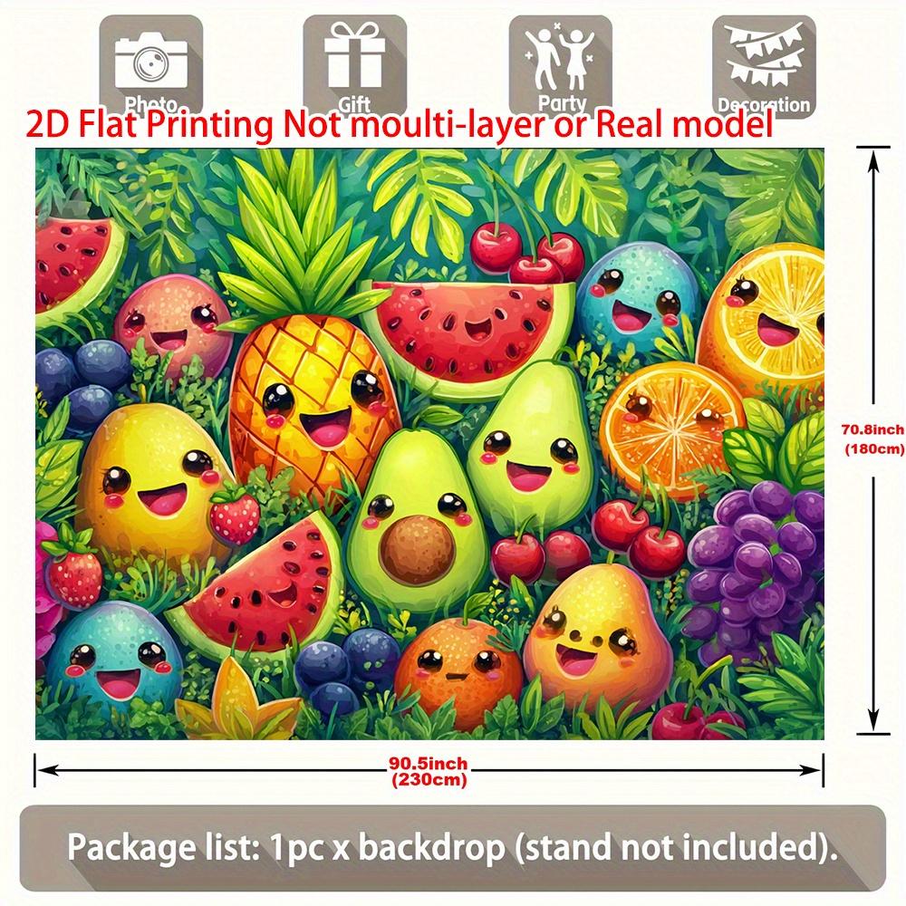 2D flat surface 1 piece Featuring a tropical fruit theme Suitable for photography
