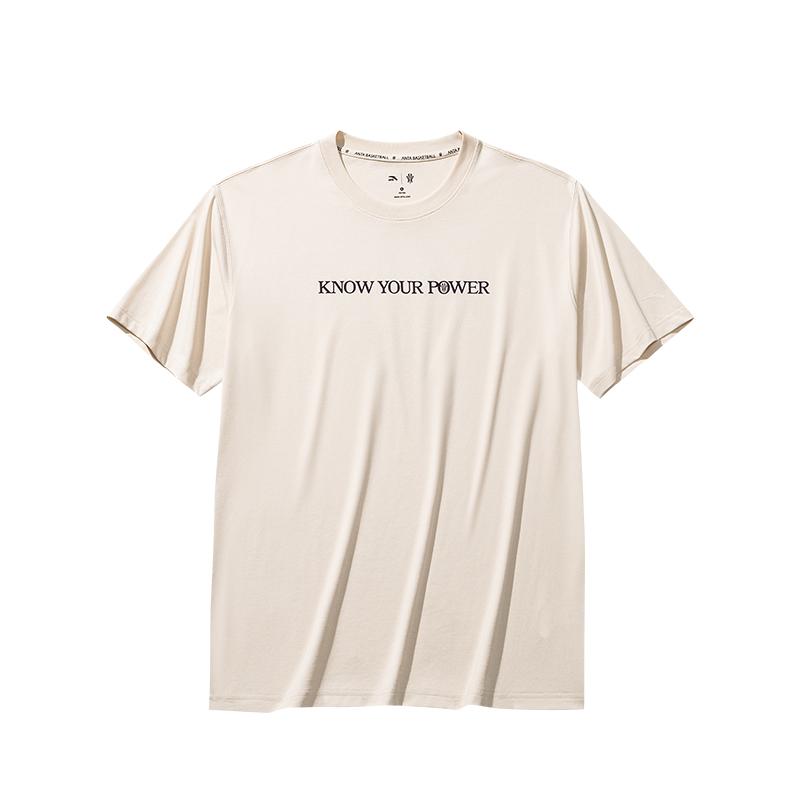 

Anta Kyrie Series Basketball T-Shirt Unisex Tops Mud-Sand-Gray 172531114-1 M