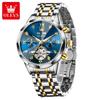 OLEVS Automatische Mechanische Herrenuhr Business-Armbanduhr Wasserdichte Datumsanzeige Mondphasenuhr für Herren Luxusmarke Uhr 66