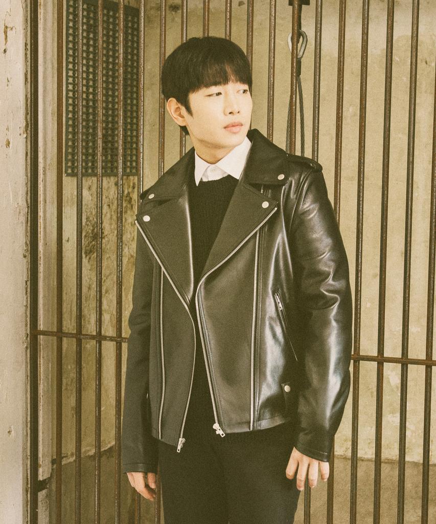Placement Evolution Two-Way Lambskin Rider Jacket (Black)
