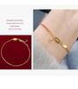Women's Pure Silver Red Rope Bracelet - Niche Design, Handwoven New Year Jewelry