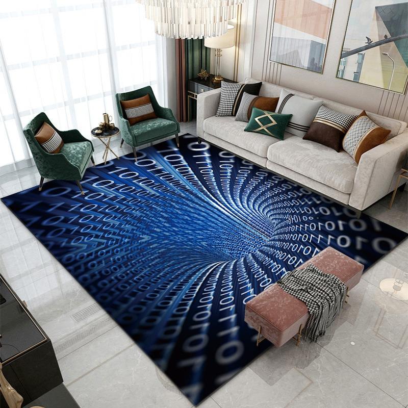 

3D Illusion Printing Non-Slip Rug Modern Living Room Carpet Sofa Mat Bedroom Floor Covering Traditional Home Decor Fashionable 40X60CM