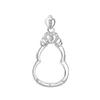 Women's S925 Silver Gourd Pendant Necklace - Classic Round Safety Buckle, Light Luxury Design, Inlaid Accessories