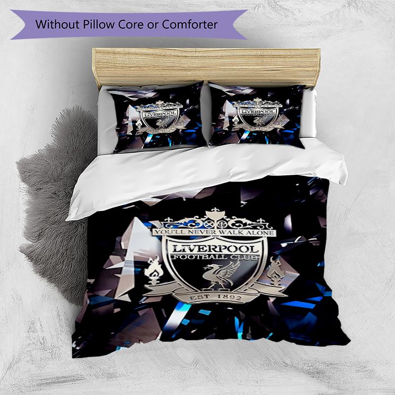 Set copripiumino 3 pezzi (1*Copripiumino + 2*Federe, Senza Nucleo),Set Biancheria da Letto con Stampa di Squadra di Calcio, Decorazione Camera da Letto, Stagione Unica, Regalo di Compleanno