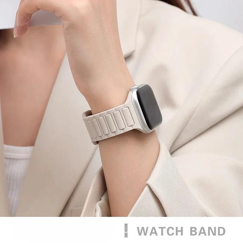 Silicone Strap for Apple Watch Band Ultra 49mm 46mm 45mm 44mm 42mm 41mm 40mm Wristband iwatch Series 10 9 8 7 6 SE 5 4 Bracelet