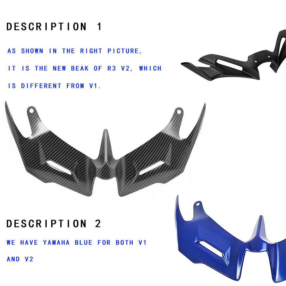 For YAMAHA YZF Front Fairing Winglets Wing Shell Cover Protection Guards Kit YZF-R3 YZF-R25 Motorcycle Wind Wing