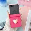 Gradual Change of Color Love Applies To Samsung ZFlip8/6 Folding Screen Mobile Phone Case ZFlip7/5 Case Film Center Shaft Protective Case